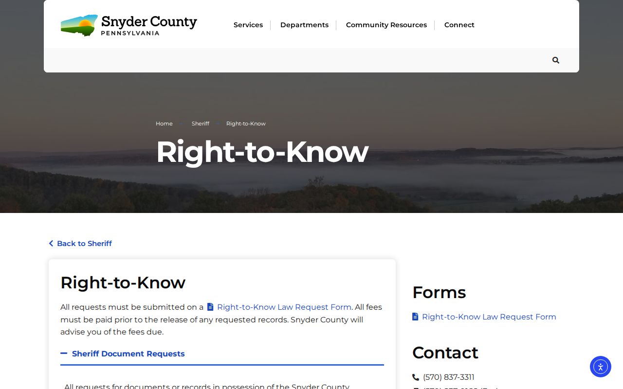 Snyder County booking record photo Right-to-Know request source